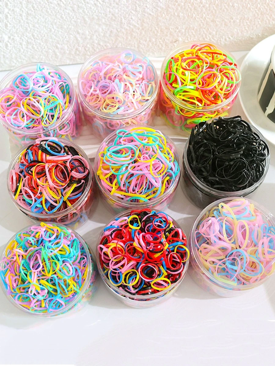 300 Piezas De Lazos Para Cabello De Color Al Azar - Multicolor - Ver 1