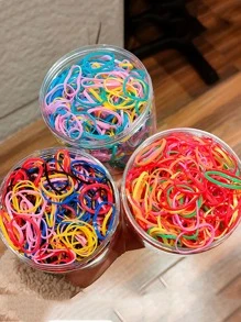 300 Piezas De Lazos Para Cabello De Color Al Azar - Multicolor - Ver 3