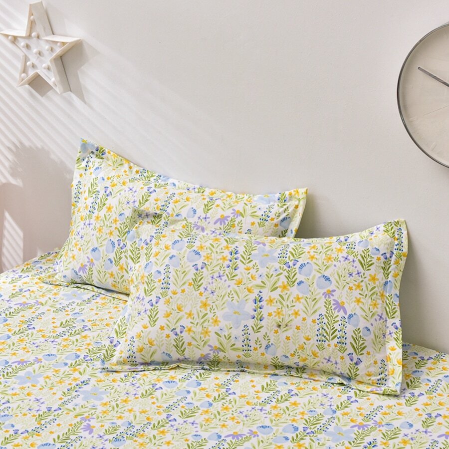 2 piezas con estampado Funda para almohada Set , soñador con dibujos animados & con estampado floral , campo estilo - bosque - Ver 1