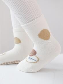 5 雙裝新季嬰幼兒膠點防滑襪子,卡通設計 - 彩色 - 查看 7