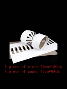 1張藍色格紋紙布花束包裝紙,創意禮品手工藝品diy包裝材料 - 藍色 - 查看 4