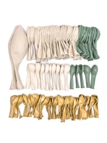 87 件米绿色气球花环拱门套件 1 岁生日派对装饰气球婚礼洗礼洗礼活动装饰 - 米色 - 查看 4