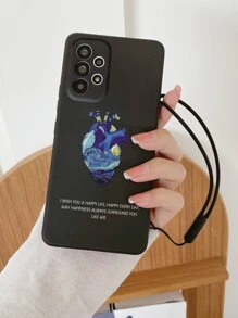 Heart Pattern Phone Case With Lanyard Compatible With iPhone 15/15Pro/15Plus/15Promax