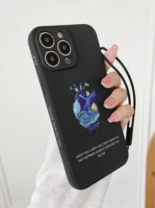 Heart Pattern Phone Case With Lanyard Compatible With iPhone 15/15Pro/15Plus/15Promax
