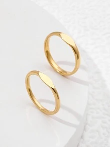 金色色調發亮的圓環在不同尺寸 - 金色 - 查看 1