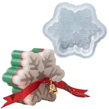 Small Snowflake Shaped Silicone Mold For Candle Making, Soap Making, Plaster Resin And Glue Making - White - View 8