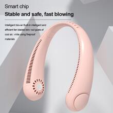 1入組ABS挂脖風扇,現代粉色的可充電挂脖無葉風扇適用於日常生活 - 粉色 - 查看 3