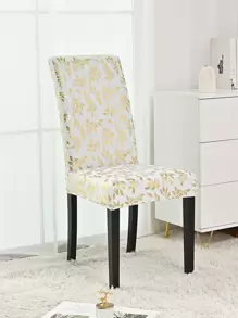 1 Miếng Độ đàn hồi cao Mẫu Vàng Bao ghế , Thích hợp Đối với Phòng khách Ăn uống Cái ghế - trắng - Xem 1