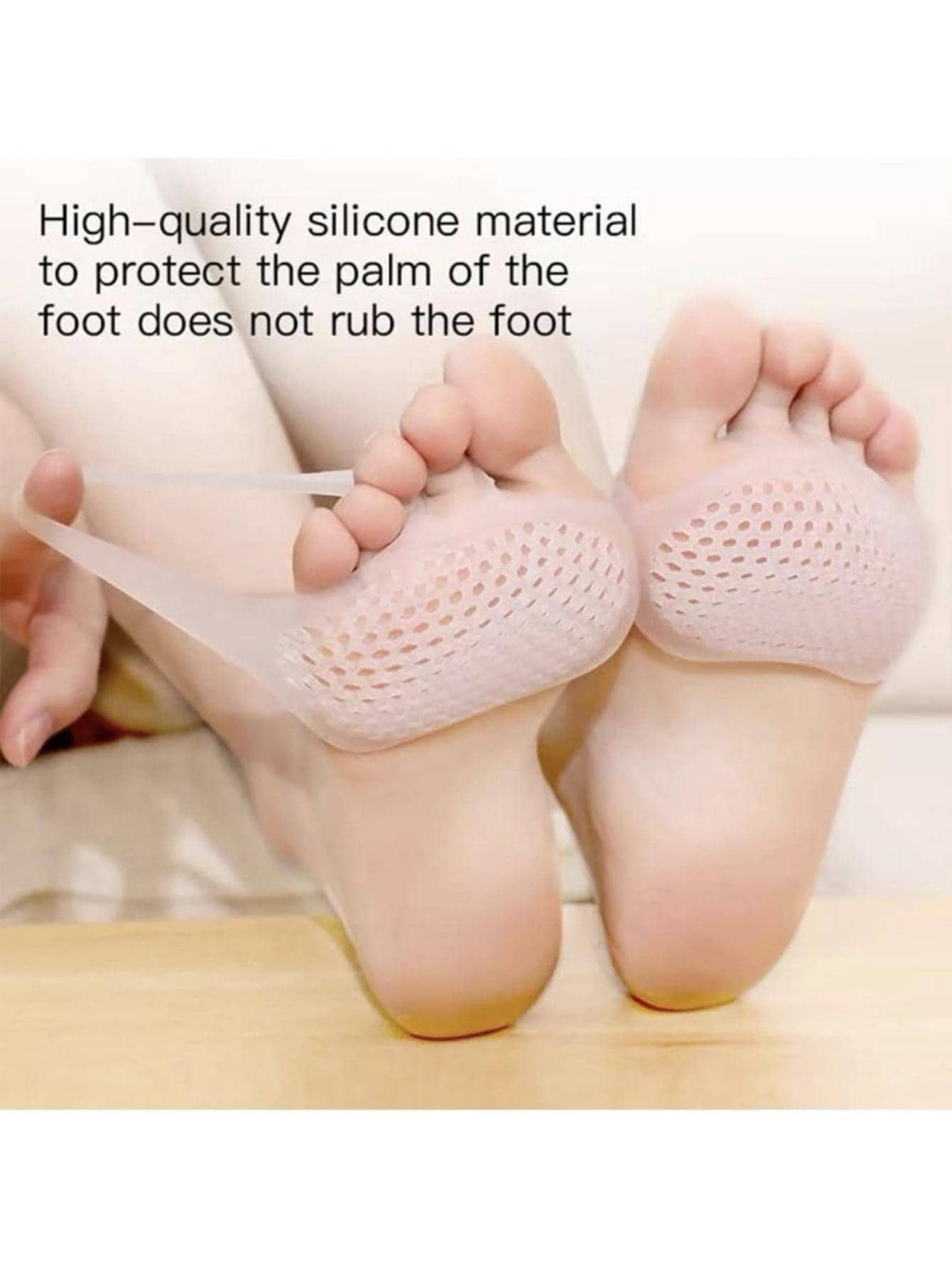 Silicone Forefoot Pad Half Insole For High Heels, Antislip