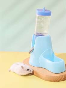 1入組3合1倉鼠水瓶，小動物用品自動供餵器食品容器，寵物飲水瓶倉鼠用品 - 藍色 - 查看 1