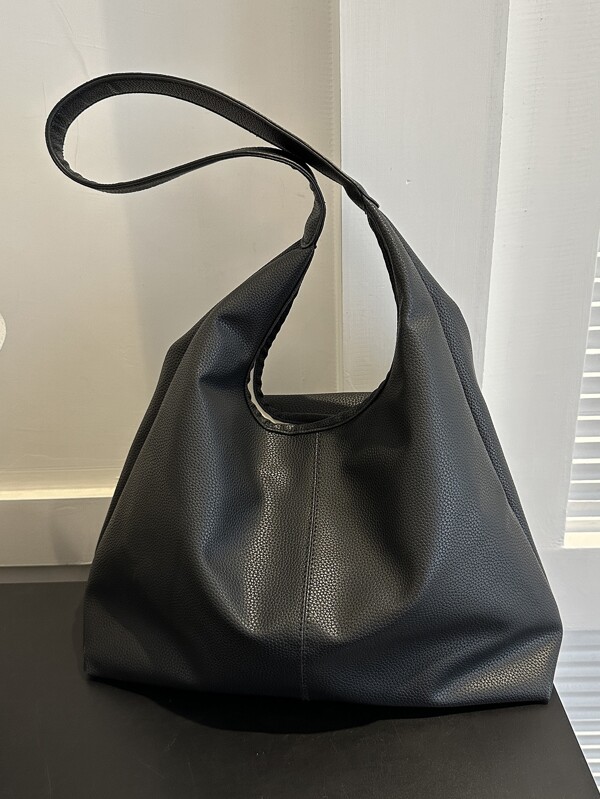 Retro großer Kapazität, PU Tote Tasche Hobo Tasche, Dauerhaft leicht Schulter Kuriertasche, lässig Fashion Pendler Tasche