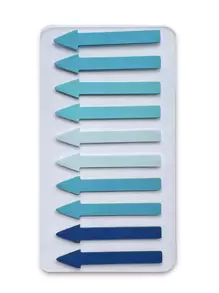 200入組/套彩色頁標記粘性索引標籤 - 藍色 - 查看 1