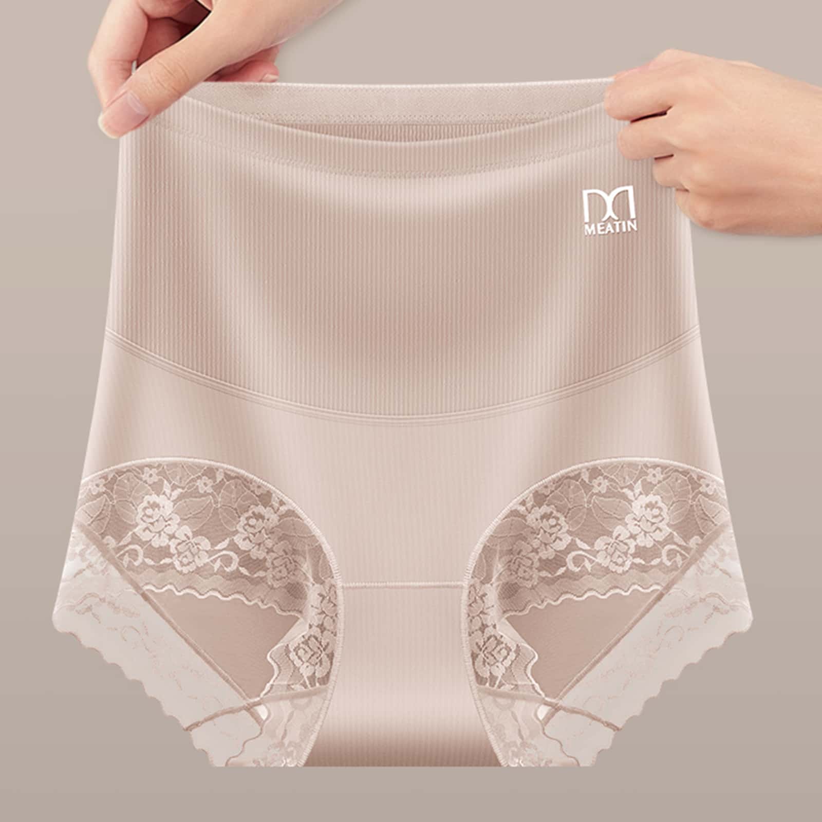 Women's Underwear, Boxer Briefs, Boxer Briefs, High Waist, Tummy Control, Butt Lifting Corset, Comfortable Fit - Champagne - View 1