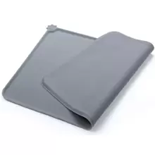 灰色的矽膠寵物餵養地墊 - 灰色 - 查看 1