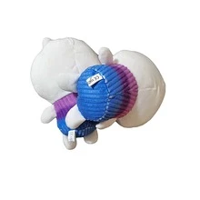 可愛貓形毛絨玩具合適的適用於12,白色 - 白色 - 查看 5