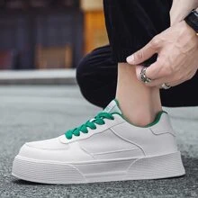 2023彈簧男士低幫運動鞋時尚透氣休閒運動鞋適用於青少年和學生,白色