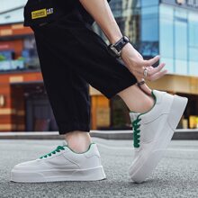 2023彈簧男士低幫運動鞋時尚透氣休閒運動鞋適用於青少年和學生,白色