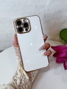 Apple Basic Phone Cases Plating Phone Case - White - View 4