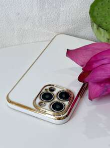 Apple Basic Phone Cases Plating Phone Case - White - View 3
