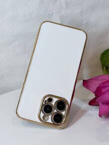 Apple Basic Phone Cases Plating Phone Case - White - View 2