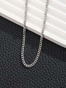 1 cái NỮ Nam Tối giản Vòng cổ dây  Để Trang Trí Hàng Ngày - Bạc - Xem 2