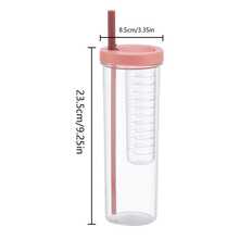 700ml Pp水瓶帶過濾吸管乾濕分離大容量塑膠瓶情侶杯耐衝擊便攜馬克杯