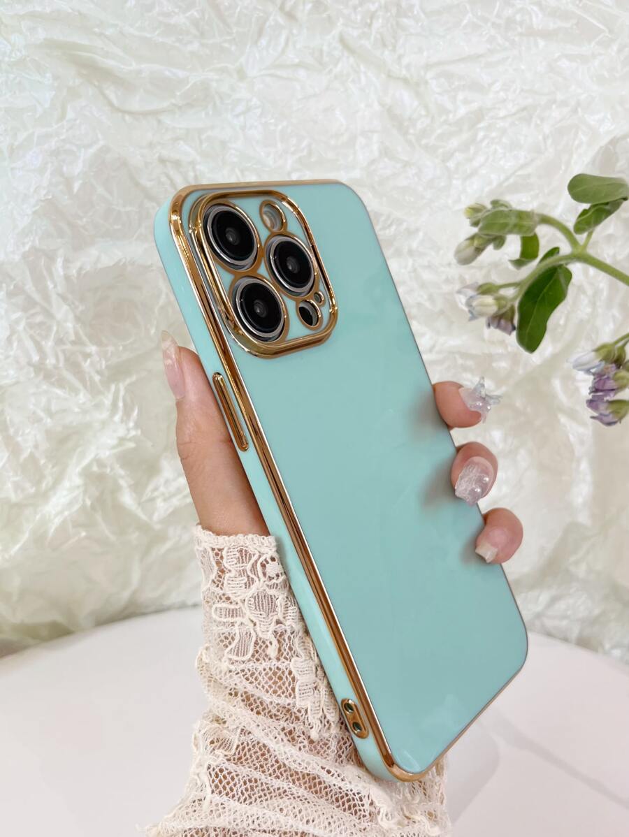 Electroplating Anti-Drop Lens Protection Series Apple Plating Phone Case Waterproof Shockproof Scratch Resistant,International Version, Not The Domestic Version - Green - View 1