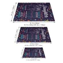 Purple Printed Letter Blanket For Daughter's Couch - Multicolor - View 2