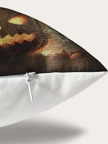1pc Halloween Pumpkin Printed Digital Printing Pillow Cover - Multicolor - View 7