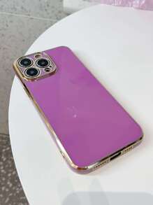 Apple Basic Phone Cases Plain Phone Case - Purple - View 3