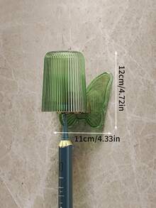 1 bộ Giá để bàn chải đánh răng hình con bướm xanh, Bộ phụ kiện phòng tắm gắn tường có giá để cốc, Không cần khoan - Màu xanh lá cây đậm - Xem 6