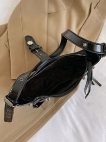 1pc Fashionable Armpit Bag With Rivet Decoration