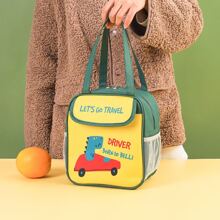 1pc Green Portable Insulated Lunch Box Bag For Outdoor Activities - Green - View 1