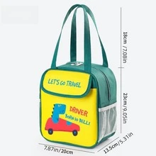 1pc Green Portable Insulated Lunch Box Bag For Outdoor Activities - Green - View 7