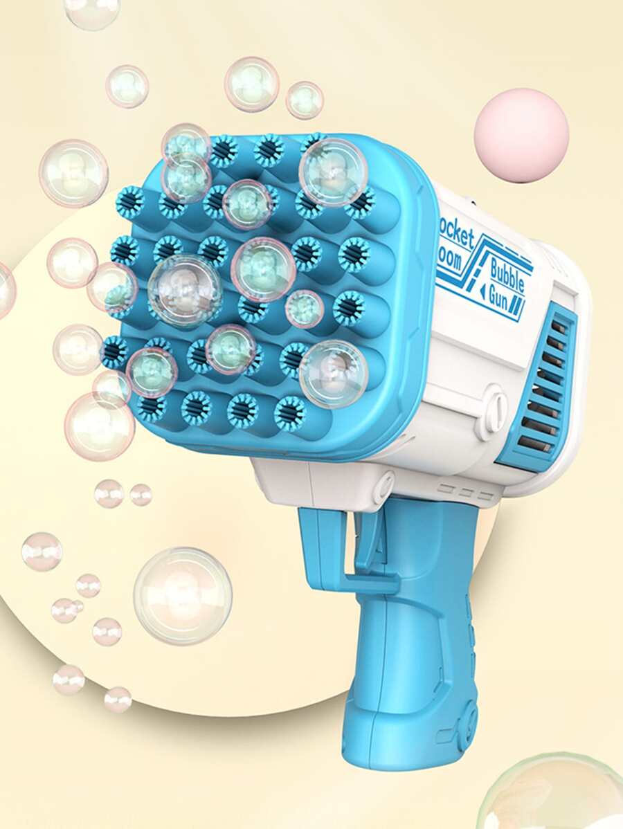 1入組32孔太空泡泡槍，兒童泡泡機手持加特林玩具