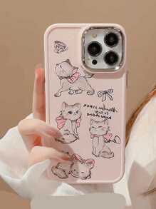 Cartoon Cat Print Phone Case