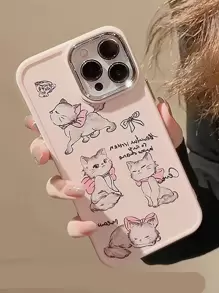 Cartoon Cat Print Phone Case