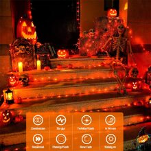 JMEXSUSS Solar String Lights Outdoor Waterproof, 2 Pack 33ft 100 LED Solar Fairy Lights, 8 Modes Copper Wire Solar Garden Lights For Patio Tree Garden Outside Christmas Decorations