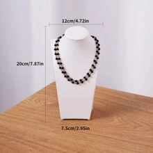 1pc Necklace Display Stand Jewelry Neck Model Rack, Mannequin Neck Forms Show Stand, Retail Store Prop - White - View 6