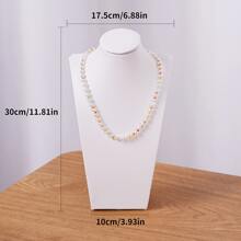 1pc Necklace Display Stand Jewelry Neck Model Rack, Mannequin Neck Forms Show Stand, Retail Store Prop - White - View 7