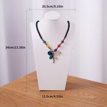 1pc Necklace Display Stand Jewelry Neck Model Rack, Mannequin Neck Forms Show Stand, Retail Store Prop - White - View 9
