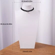 1pc Necklace Display Stand Jewelry Neck Model Rack, Mannequin Neck Forms Show Stand, Retail Store Prop - White - View 10