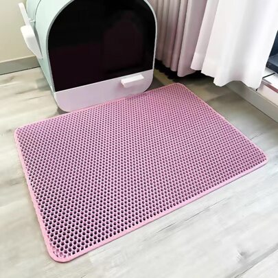 1 pieza EVA Alfombra para gatos de doble capa lavable impermeable basura control Almohadilla con abierto Top entrada para interior casa usar