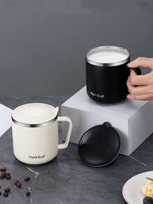 1入組簡約風字母圖案水杯帶蓋