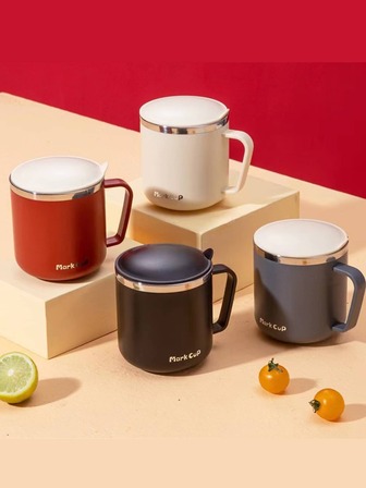 1 pieza simple con letra con estampado Taza de agua con Tapa