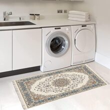 1 Miếng Hoa văn Vintage Tua Dệt Tấm thảm Chống trượt Bền chặt Phòng khách Phòng ngủ Ban công Đồ trang trí Thảm - Nhiều màu - Xem 3