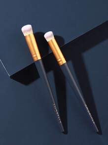 Amortals 1 Pincel de corrector de punta redonda para una cobertura sin costuras para ojeras, pliegues nasolabiales y manchas faciales. Cerdas de fibra de alta calidad, firmes y suaves, suaves con la piel. Práctico y eficiente para corregir, aplicar base de maquillaje, rubor, contorno, bronceador, polvo, base de maquillaje, rubor. Regalo. - Azul Marino - Ver 5