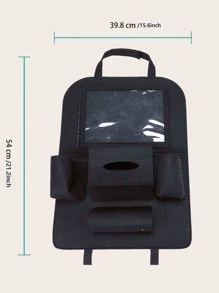 2 chiếc túi đựng đồ sau ghế ô tô - màu đen - Xem 3