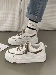Hai âm Mặt trước Ren Giày trượt patin Đối với phụ nữ , Giải trí Giày thể thao - Màu Khaki - Xem 2