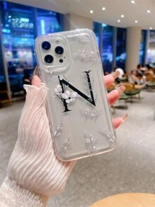 字母圖案透明手機殼 - 彩色 - 查看 2